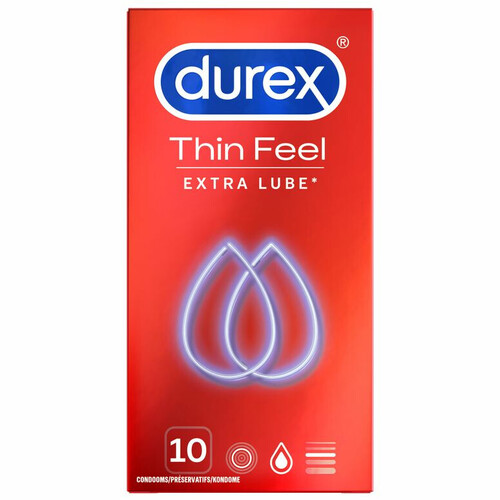 Durex Thin Feel Extra Lube | 10 stuks