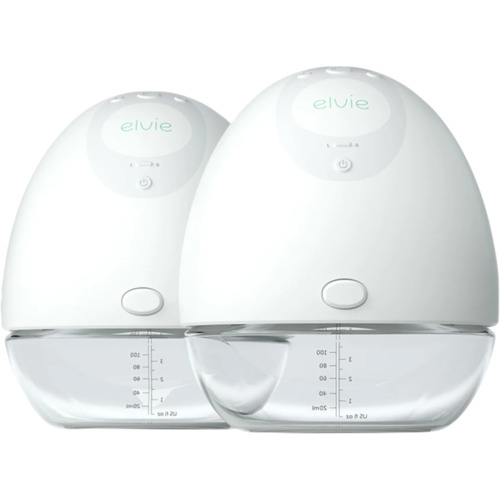 Elvie Pump Dubbele Elektrische Borstkolf - Draagbaar - Hands-free - Geluidsloos - Incl. 4 Flessen