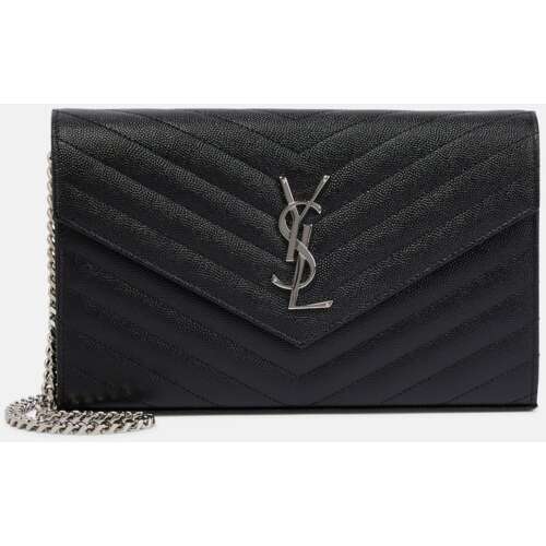 Saint Laurent Cassandre Matelassé Leather Wallet On Chain
