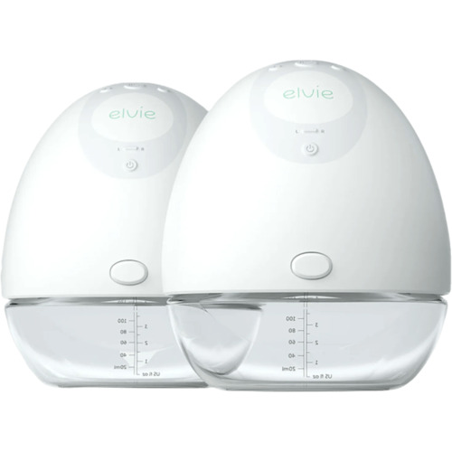 Elvie Pump Dubbele Elektrische Borstkolf - Draagbaar - Hands-free - Geluidsloos - Incl. 4 Flessen