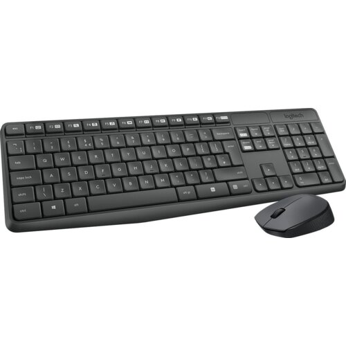 Logitech MK235 - Draadloos Toetsenbord En Muis - Qwerty US - Donkergrijs